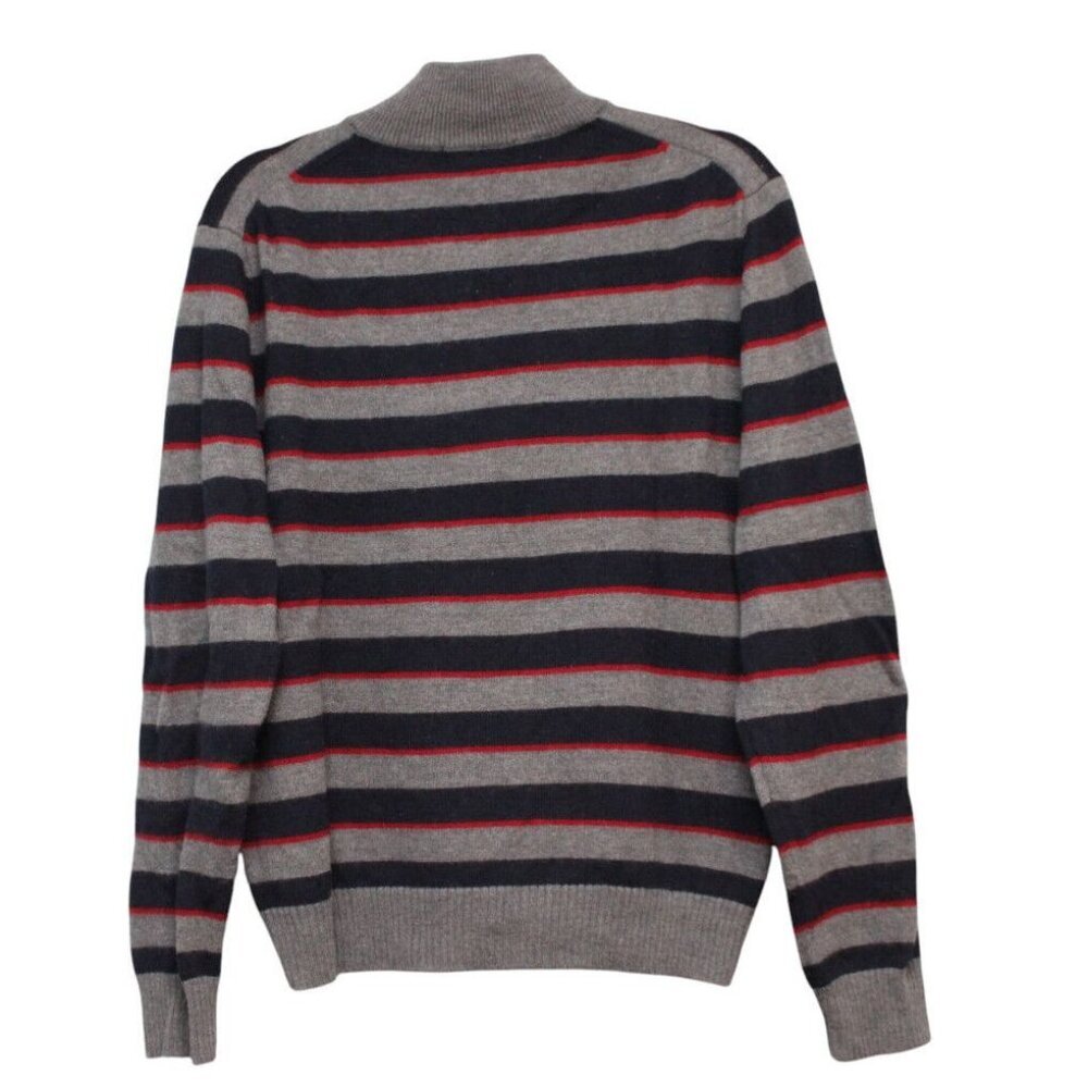 Brooks Brothers Mens Sweater Large 100% Merino Wool Extra Fine Italian Striped - Picture 10 of 12